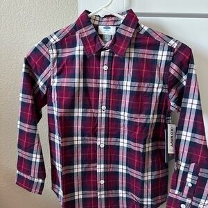 NEW Old Navy Kids Plaid Shirt Boy’s Size S (6-7)